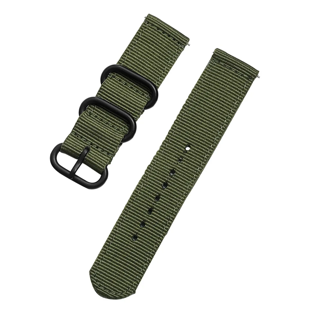 18 20 22 24mm Nylon Strap for Samsung Galaxy Watch Active 2 40 44mm Watch 42mm Gear S3 Quick Release Watch Band Nato Style Band