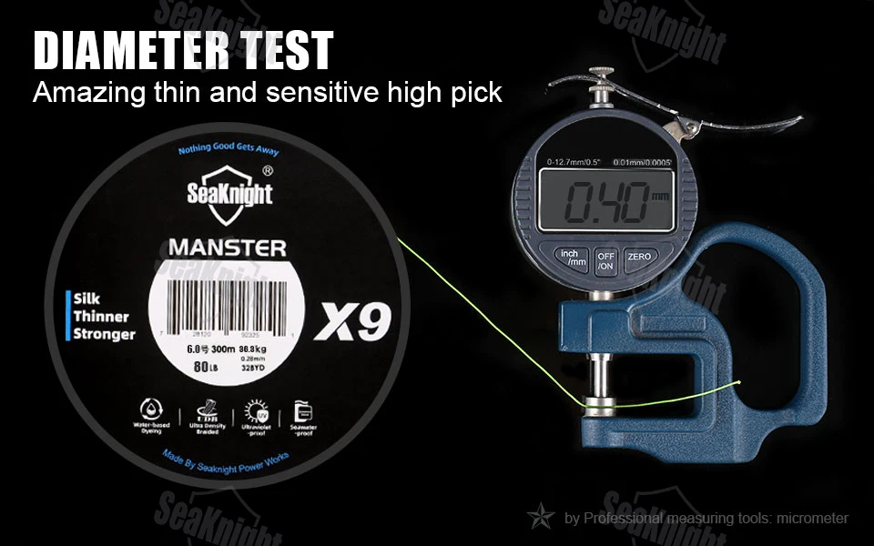 SeaKnight X9 150M 9-Strang Geflochtene Angelschnur Glatte PE-Schnur Süßwasser- und Salzwasserbeständig UV-Beständig Si+-Beschichtung 9-fach Geflochten Stark – Detail 9