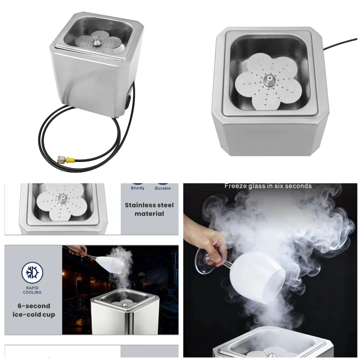 

Commercial Stainless Steel Glass Froster Press-to-Cool Ice Cup Machine for Bar Use