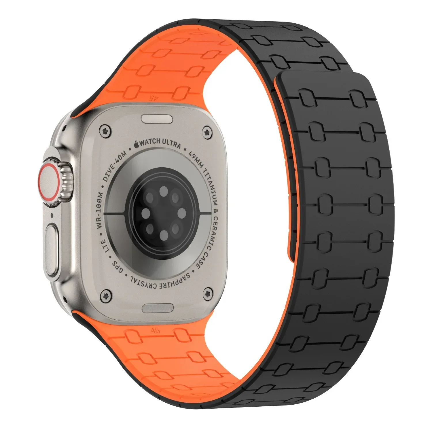 Silikonarmband für Apple Watch Ultra 4 3 2 49mm 12 11 10 46mm 42mm 9 8 7 45/41mm Magnetisches Armband iWatch 6 5 4 SE 44/40mm – Detail 15