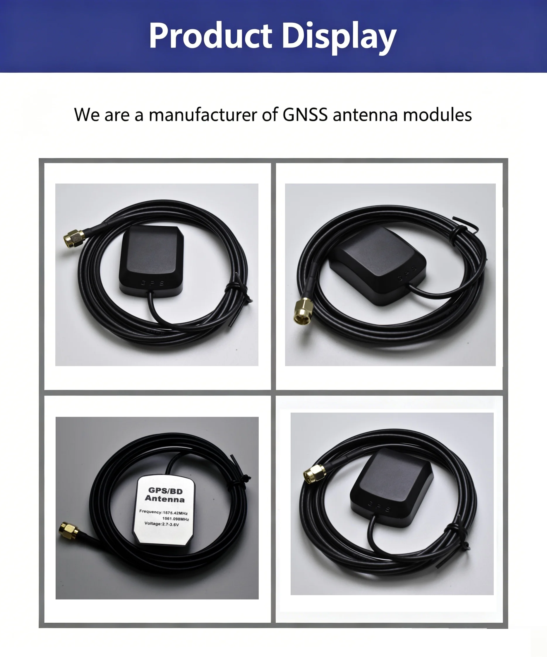 GPS/BDS-antenne, Beidou-GPS satellietpositionering actieve keramische antenne voor voertuignavigatie en -positionering, SMA-connector