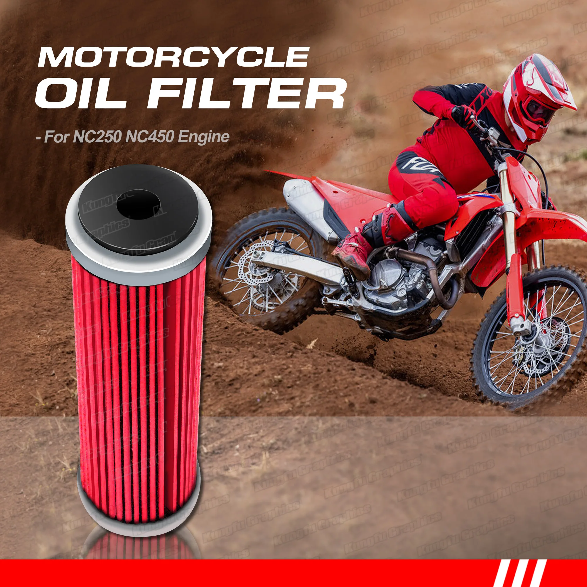 

Motorcycle Oil Filter High Performance for Zongshen KAYO Apollo NC250 NC450 AVANTIS MOTOLAND WRX SM-MOTORS MOTAX Enduro