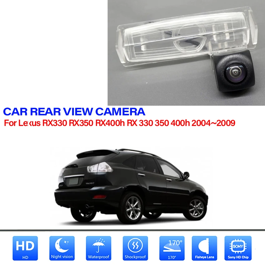 

For Lexus RX330 RX350 RX400h RX 330 350 400h 2004~2006 2007 2008 2009 Car Rear View Reversing Camera Waterproof high quality RCA