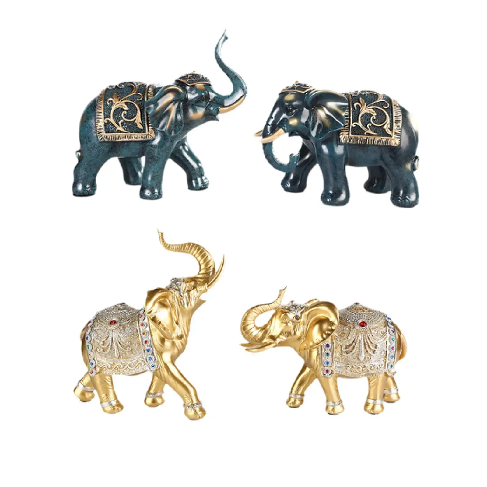 Elephant Statues Sturdy Sculptures Home Decor Tabletop Decorations for Office Decor Bookshelves Living Room Bedroom Shelves