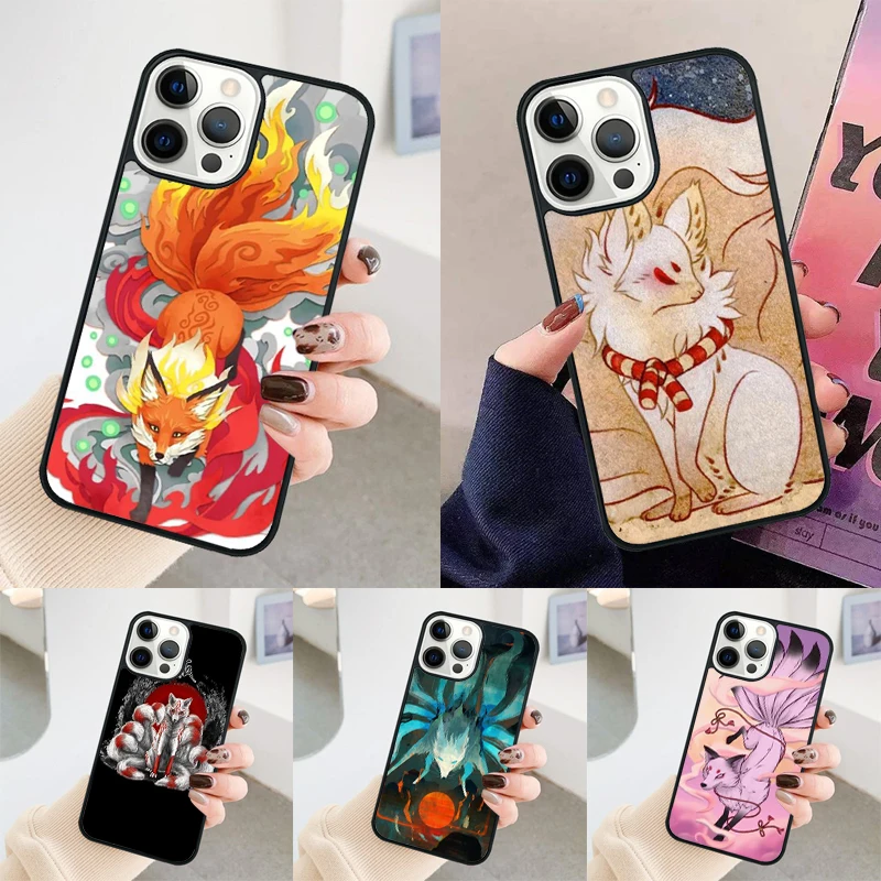 Nine-tailed Fox phone case Cover For iPhone 14 15 16 Pro Max SE 2020 coque For apple 11 12 13 Pro Max Mini 7 8 Plus