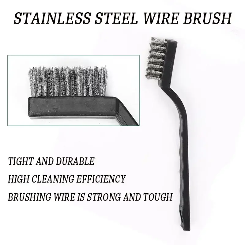 Industrial Toothbrush Mini Copper Steel Wire Brush Stainless Steel Wire Brush Dirt Hard Cleaning Toothbrush