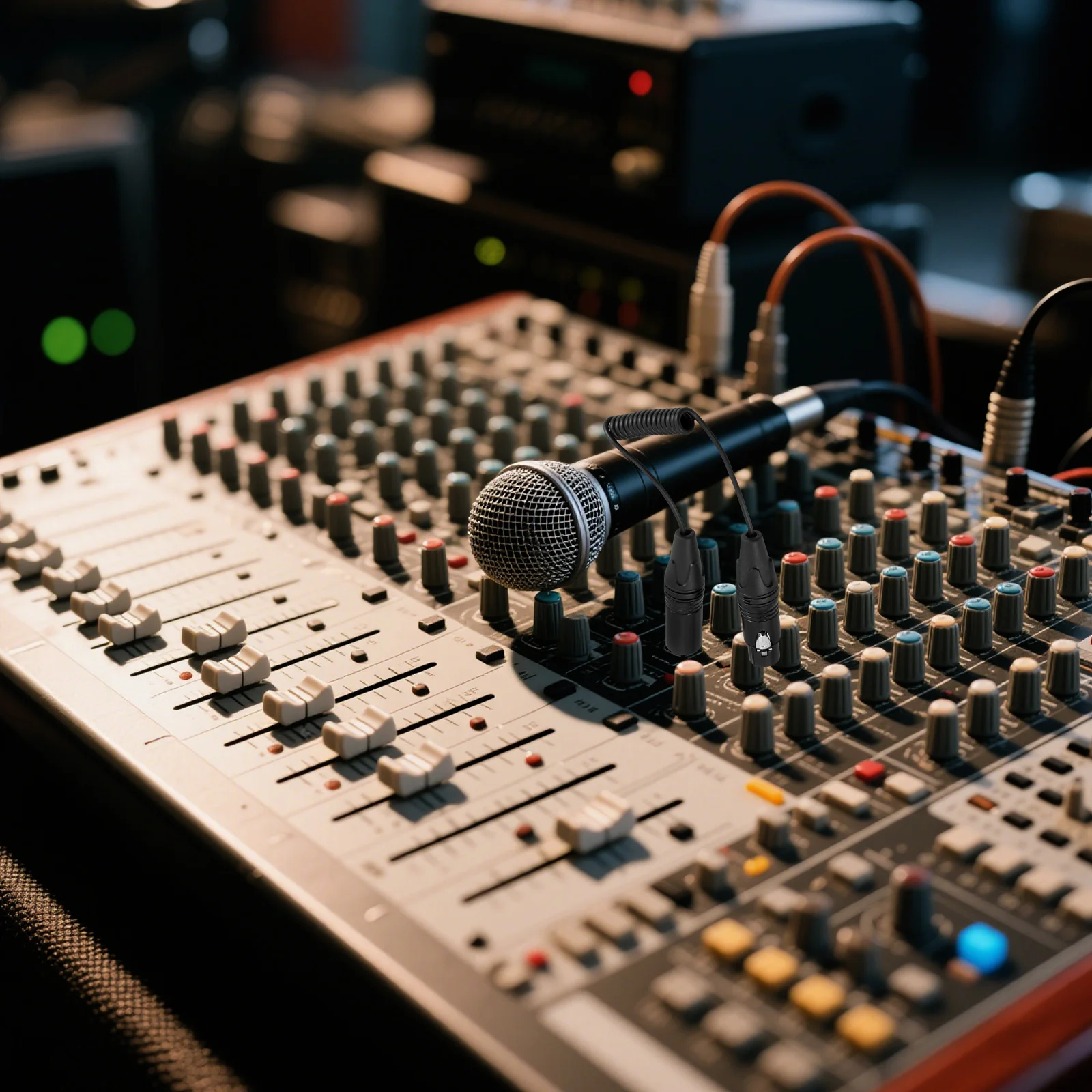 كابل ميكروفون زنبركي قابل للسحب Xlr ذكر إلى أنثى 3 دبوس سلك ميكروفون متوازن لموصل خلاط الصوت الأداء #4