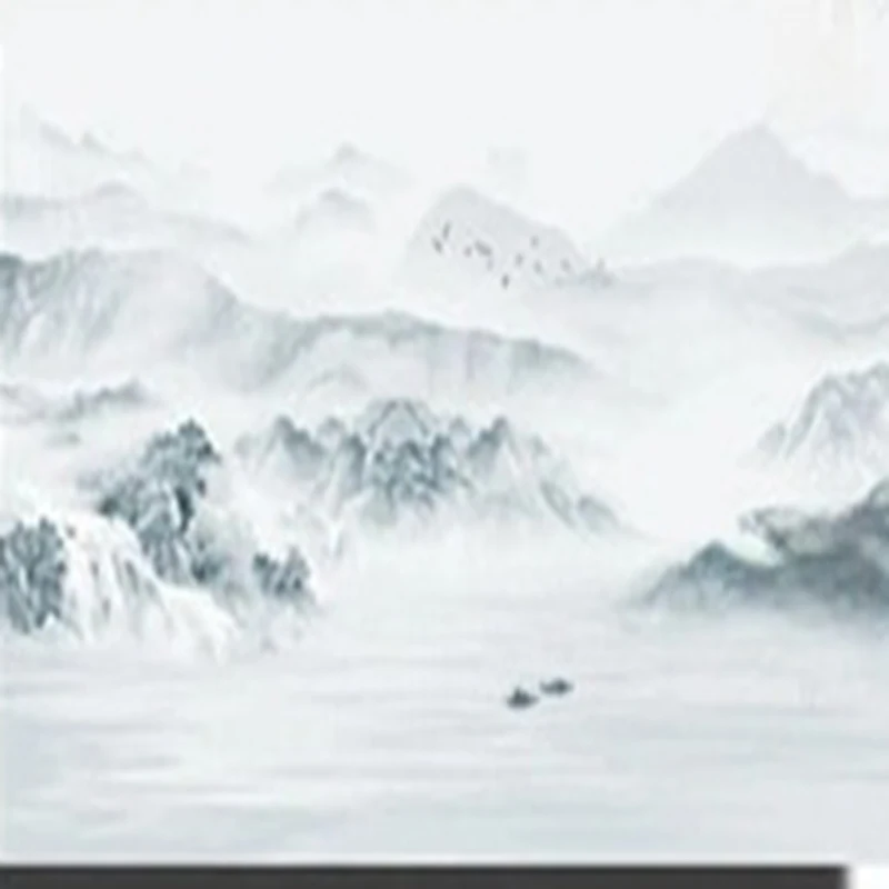 Custom Chinese Style Landscape Ink Painting Mountain Hand-Painted Decor Mural Art for Home Decor Wall Decals Papier Peint