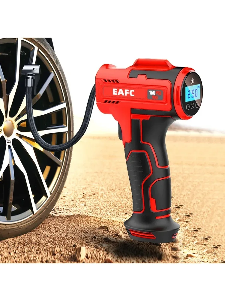 AliExpress EAFC Handheld Air Pump 120W Wireless Silicone Handle Inflatable Pump Digital Display Air Compressor Machine for Car Tire Bicycle