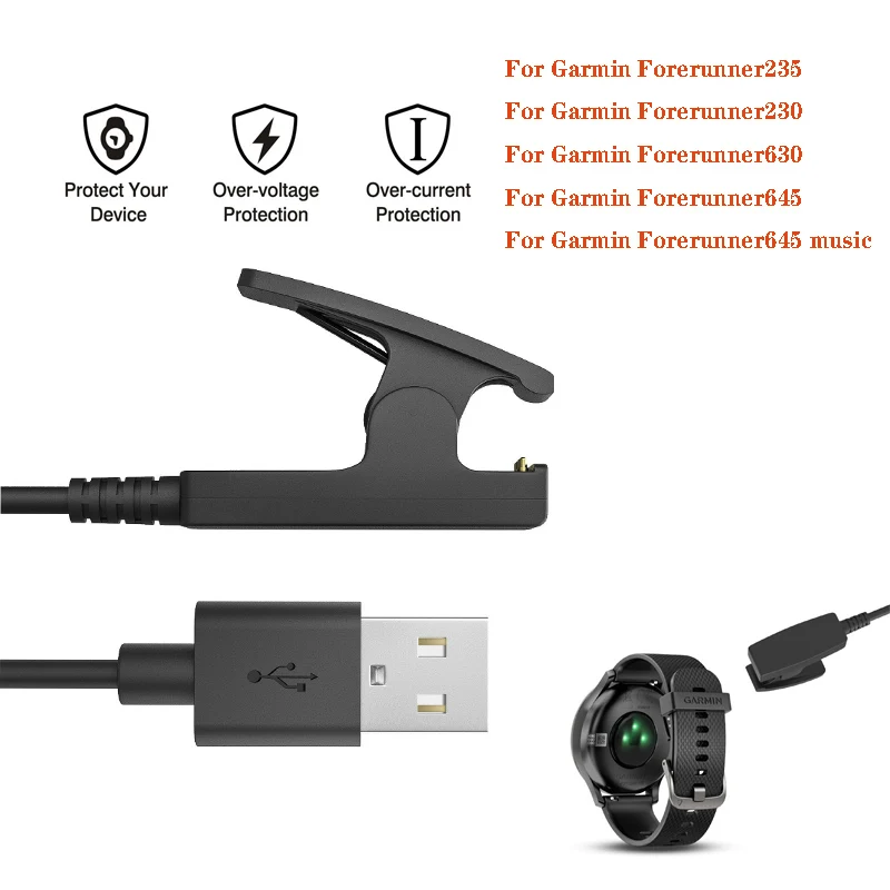 USB-C Charger Charging Cable for Garmin 235 230 630 30 35 Forerunner 645 music  / Vivomove Trend / Vivomove HR /  Approach