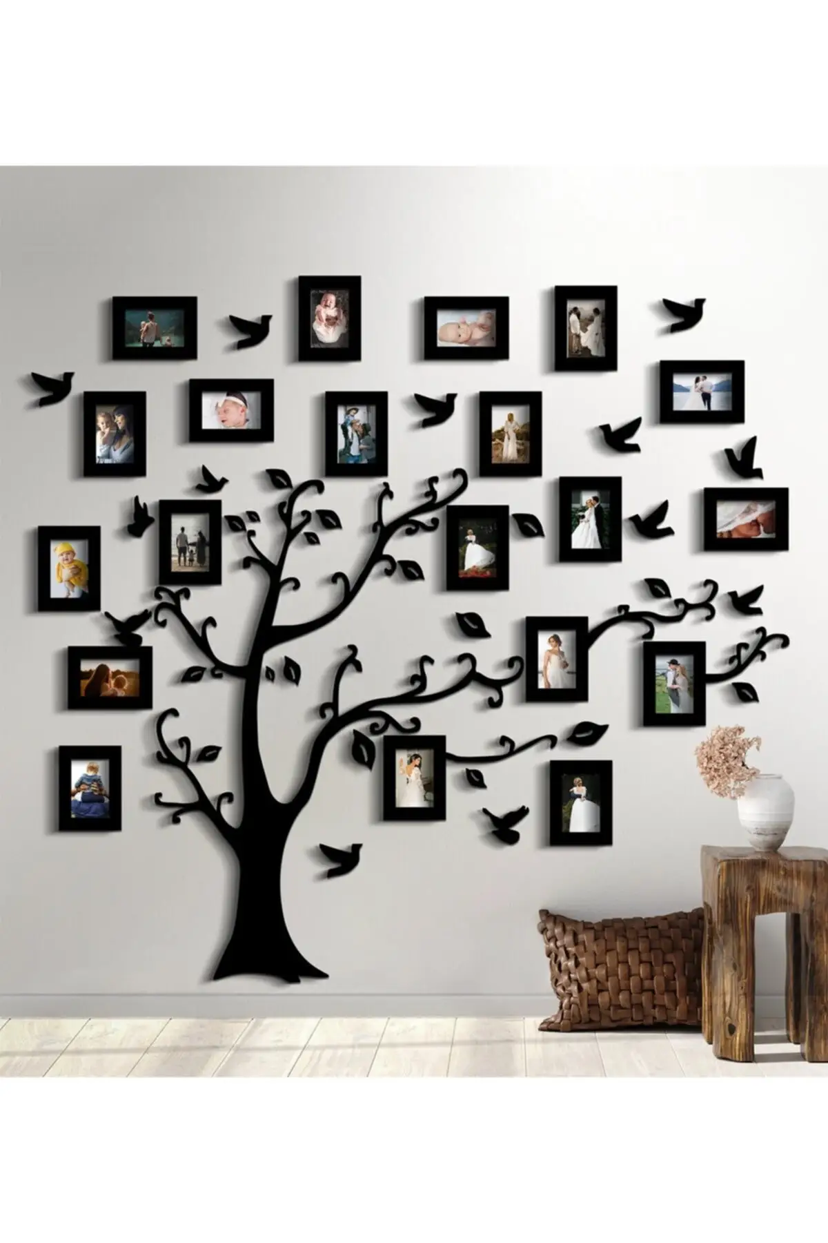 

Wooden Family Tree 20 Framed Black Wall Art 2022 Home Decoration