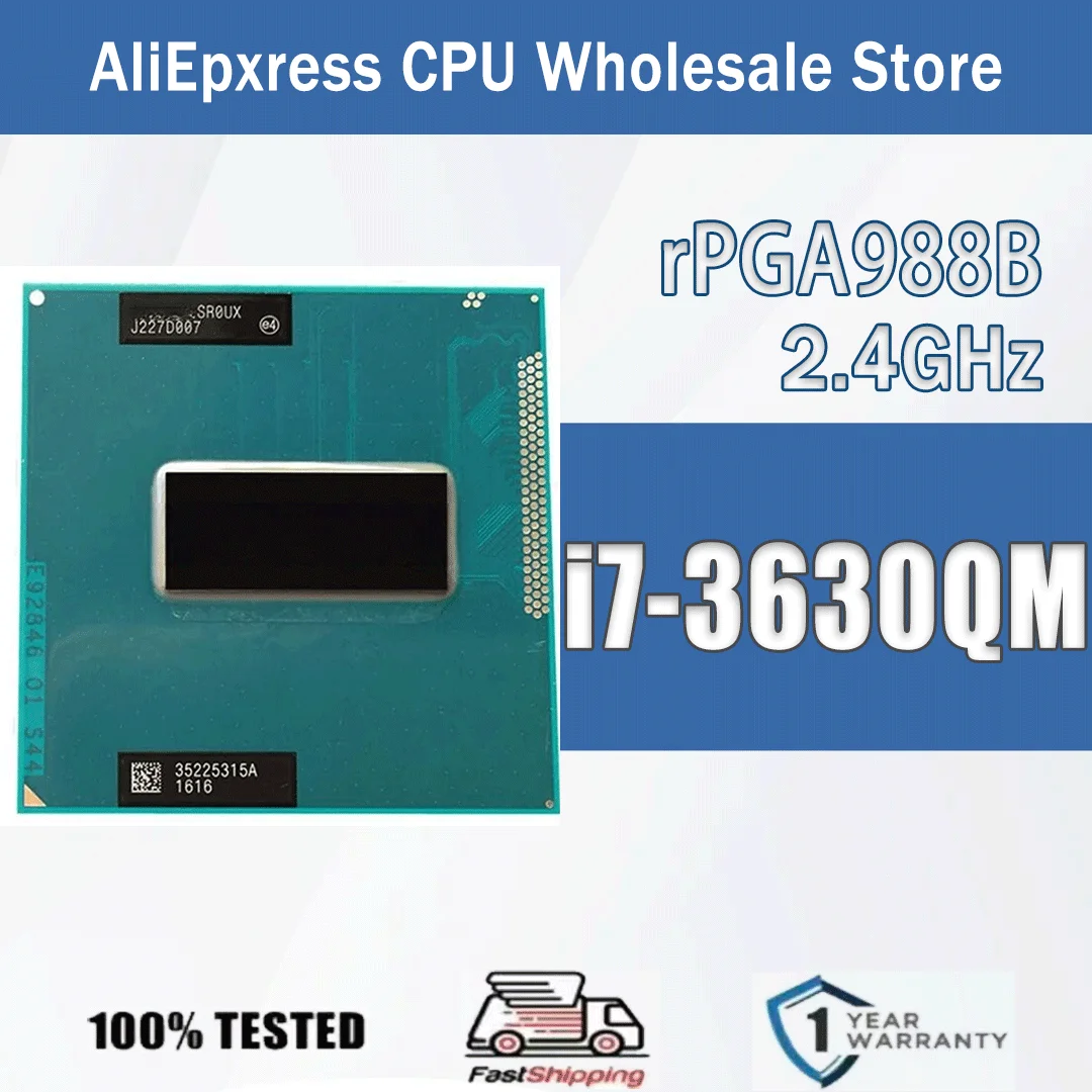 Intel Core i7-3630QM 4 Núcleos 8 Threads 2.40GHz 45W 6MB Cache 22nm rPGA 988B SR0UX DDR3 1600 MHz Ivy Bridge