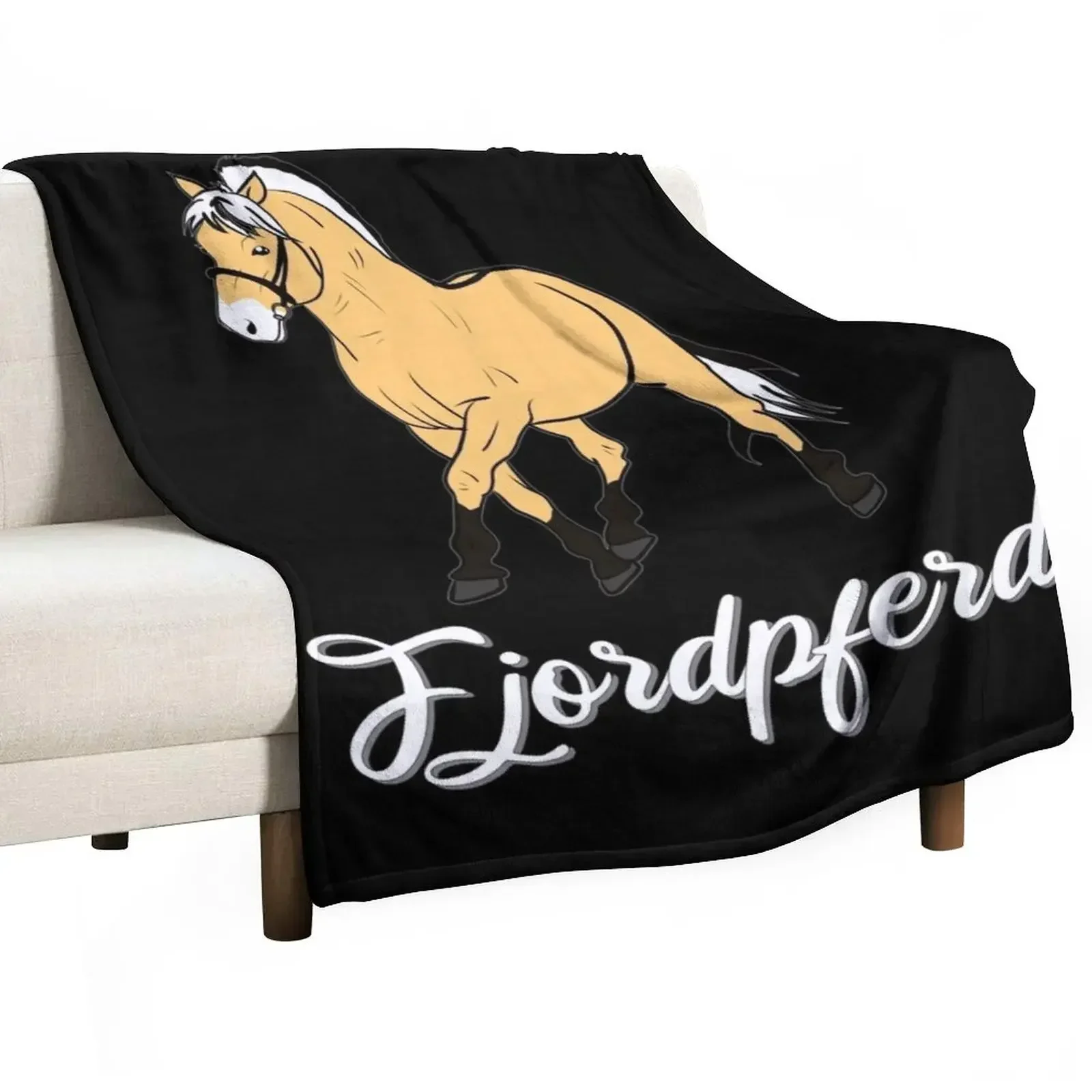 New Norwegian fjord horse, fjordi, fjord, pony Throw Blanket for babies Retros Luxury Thicken Luxury St Blankets