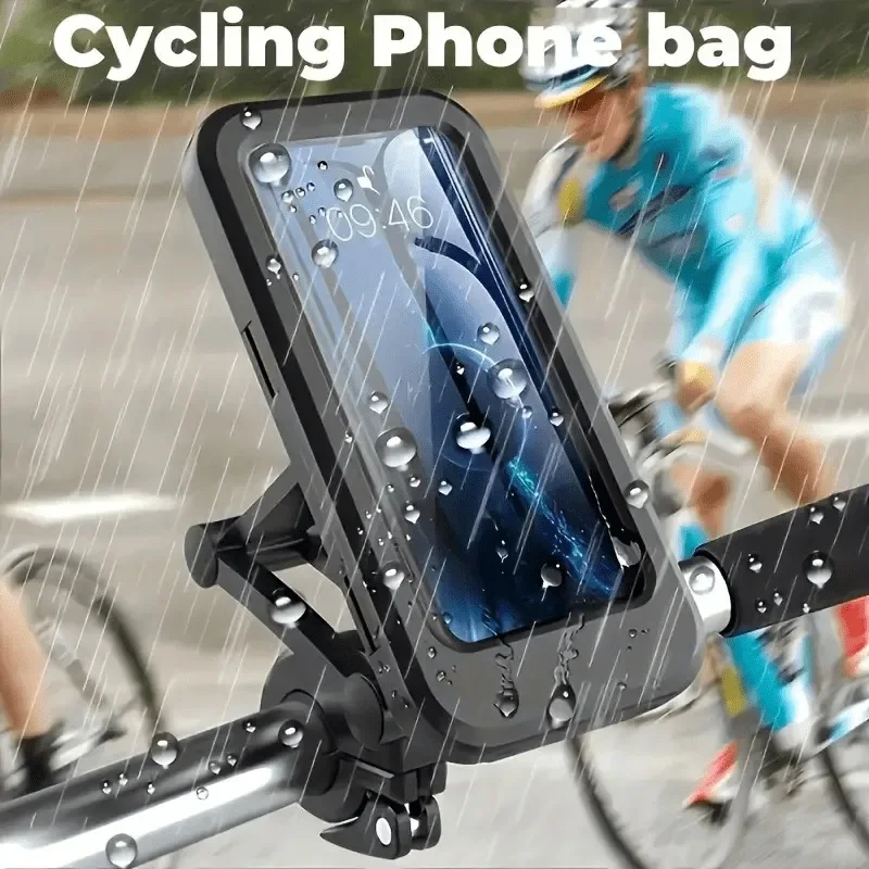 IP6X Waterproof Motorcycle Bike Mobile Phone Holder Magnetic Universal Bicycle GPS 360° Swivel Adjustable Phone Accessories
