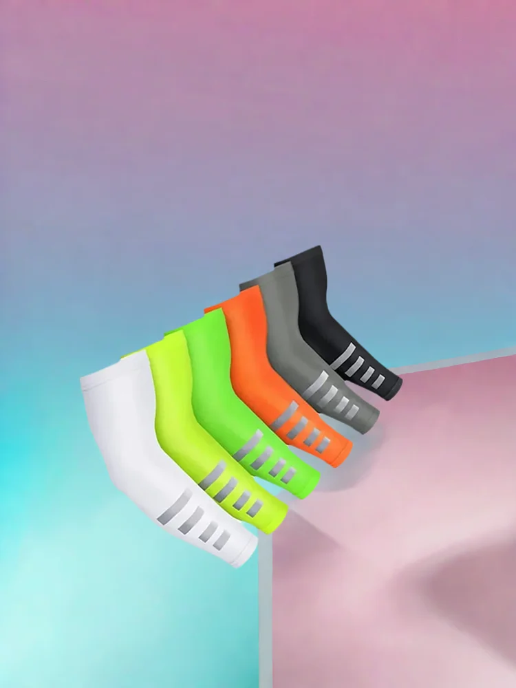 AliExpress Summer Outdoor Sun Protection Arm Sleeves Quick-drying Breathable Night Running Cycling Reflective Ice Silk Sleeves