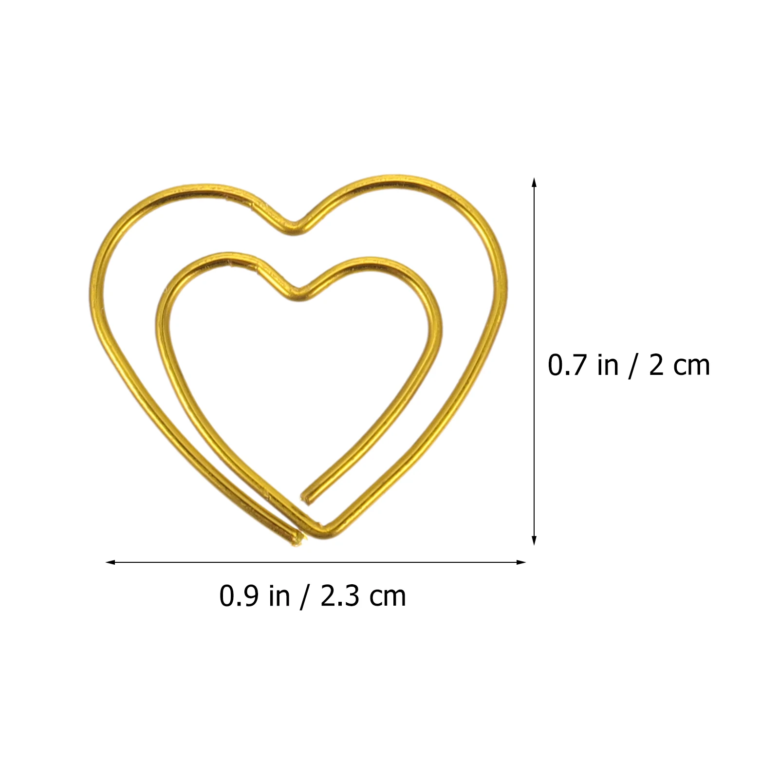 

50pcs Heart Shaped Colorful Metal Paper Clips Office School Stationery Supplies Gifts For Birthday Christmas
