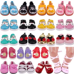 Doll Shoes Cute Round Toe Leather Shoes for 18inch Girl American 43cm Baby Reborn Doll Clothes Accessories,Our Generation Gifts