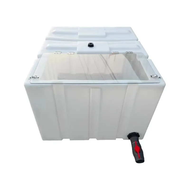 Square Sealed Live Fish Tank with Carry Handle, Leakproof Container, Outdoor Fishing Vehicle Transport Box for Live Fish Keeping