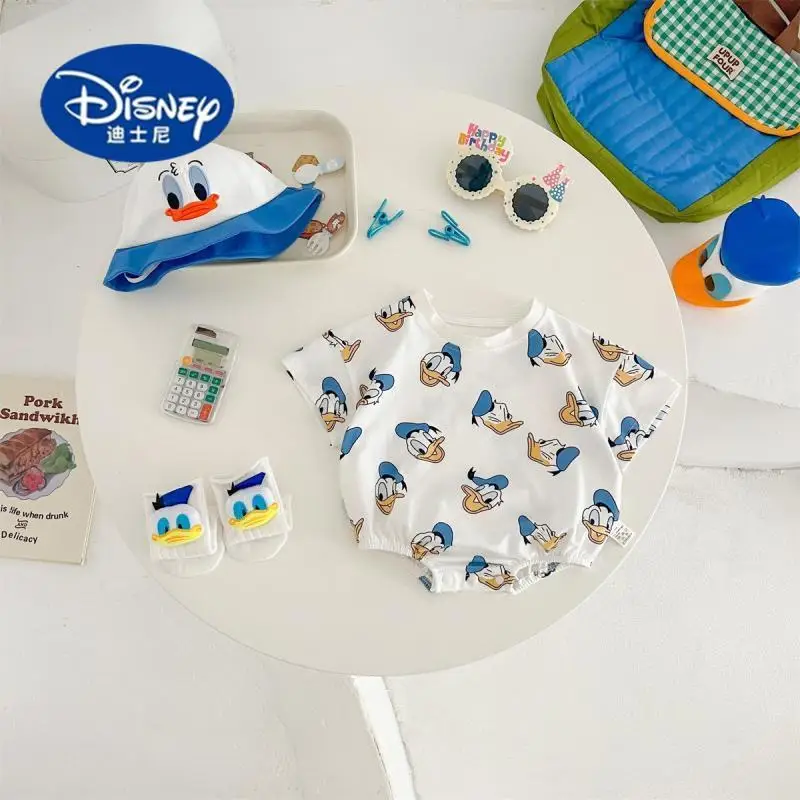 

Donald Duck Baby Bodysuit Set | Cute Disney Short Sleeve Onesie for Boys, Soft Cotton Outfit