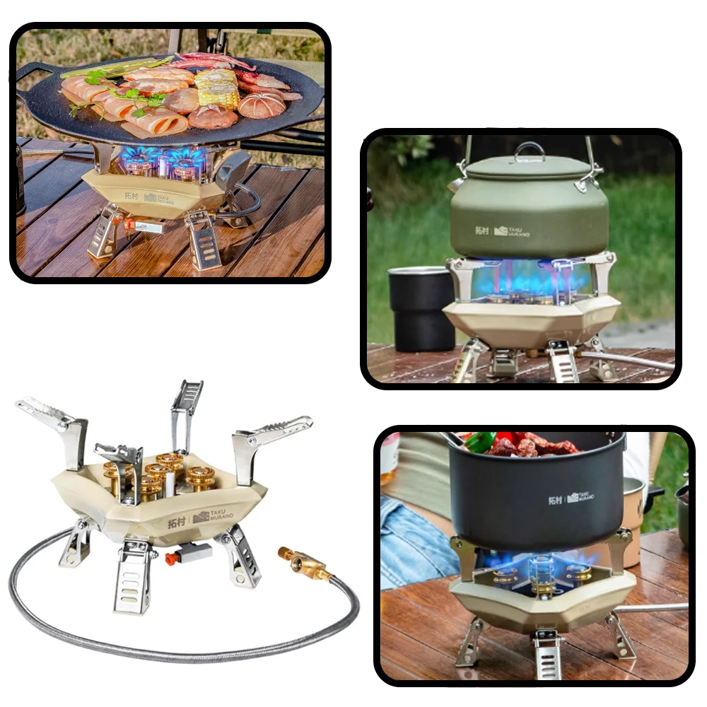 

Mighty Fire Outdoor Picnic Windproof High Power Gas Stove Portable Field Stove Suitable for Camping Picnic Accessories