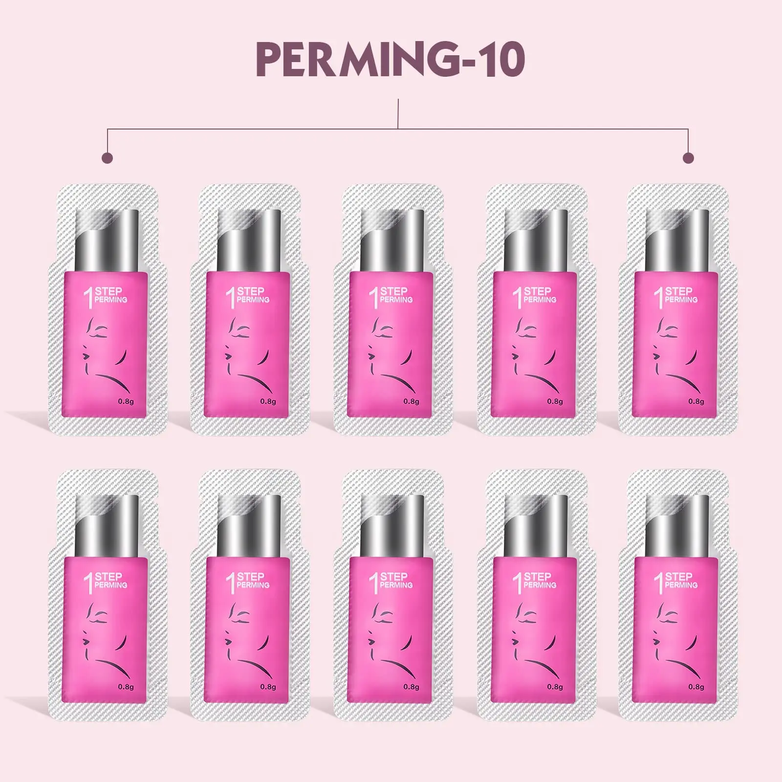 PERMANIA Korea 10 Teile/los 5-8 Minuten Lash Lift Wimpern Dauerwelle Kit Beutel Nummer # 1 # 2 # 3-Setting Lotion Curling Perma Makeup Tool – Detail 2