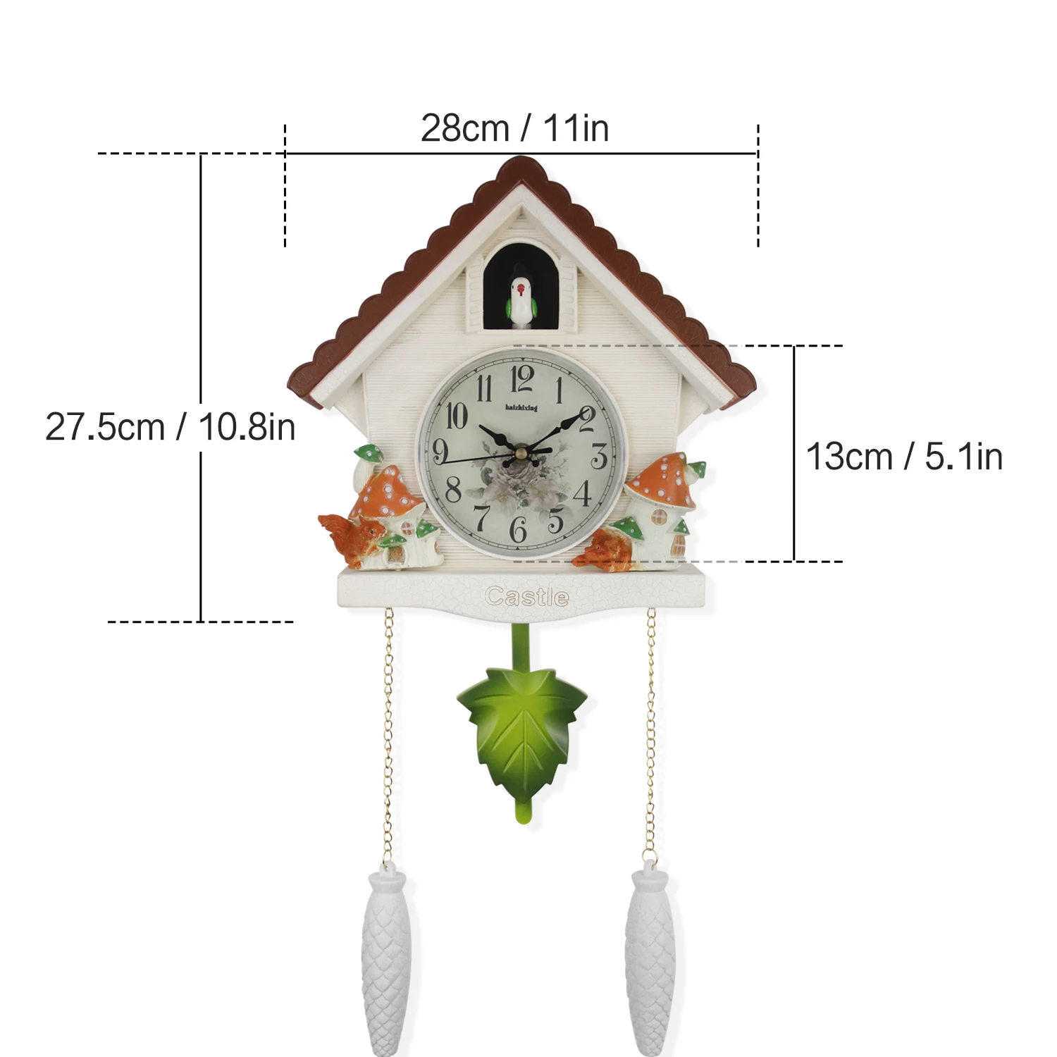 1pc Cuckoo Wall Clock Nordic Bird House Silent Pendulum Quartz Clock Daytime Hourly Alarm Bedroom Living Room Decor Wall Art