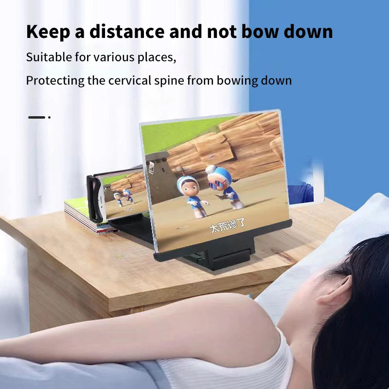14 Inch Mobile Phone Screen Amplifier 3D Magnifying Glass Stand Magnifier HD Video Amplifier Phone Stand Enlarged Screen Bracket