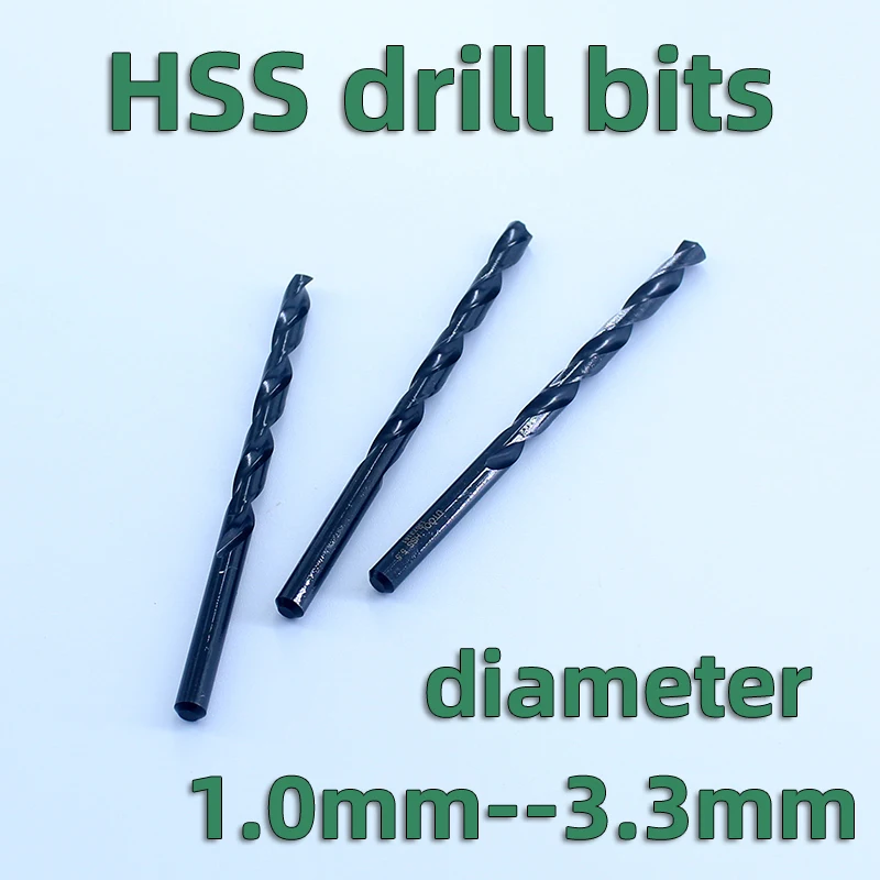 

Drill bit: HSS straight shank twist drill bit, fully ground drill bit diameter 1.0mm, 1.1mm, 1.2mm, 1.5mm, 1.6mm, 1.7mm, 2mm