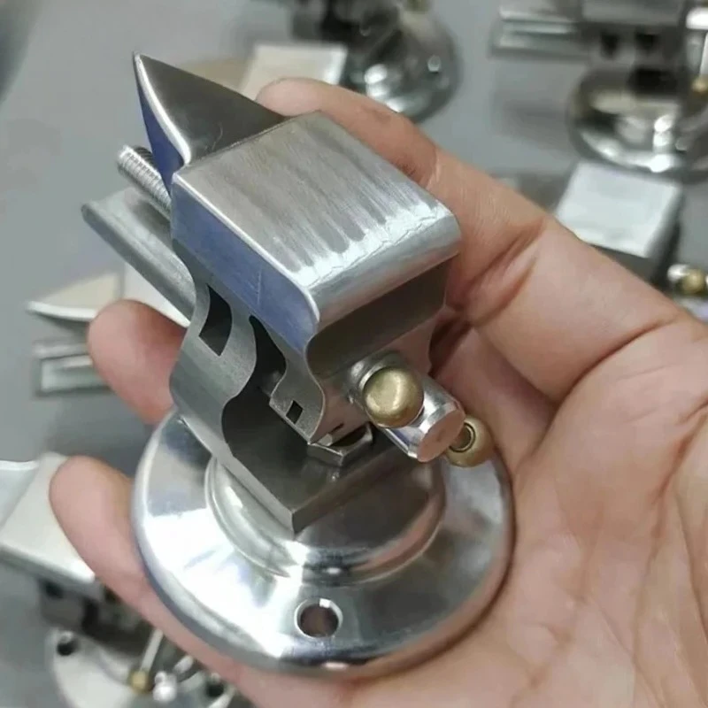 Mini DIY Handmade Watch Repair Tool 304 Stainless Steel Bench Pliers With anvil 1 Inch Adjustable Desktop Clamp with Swivel Base