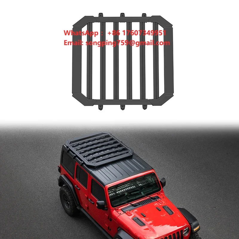 Car Roof Luggage Aluminum Carrier Platform Luggage Car Roof Racks for Jeep Wrangler JL JT 4XE  Offroad Car Parts Luggage Carrier