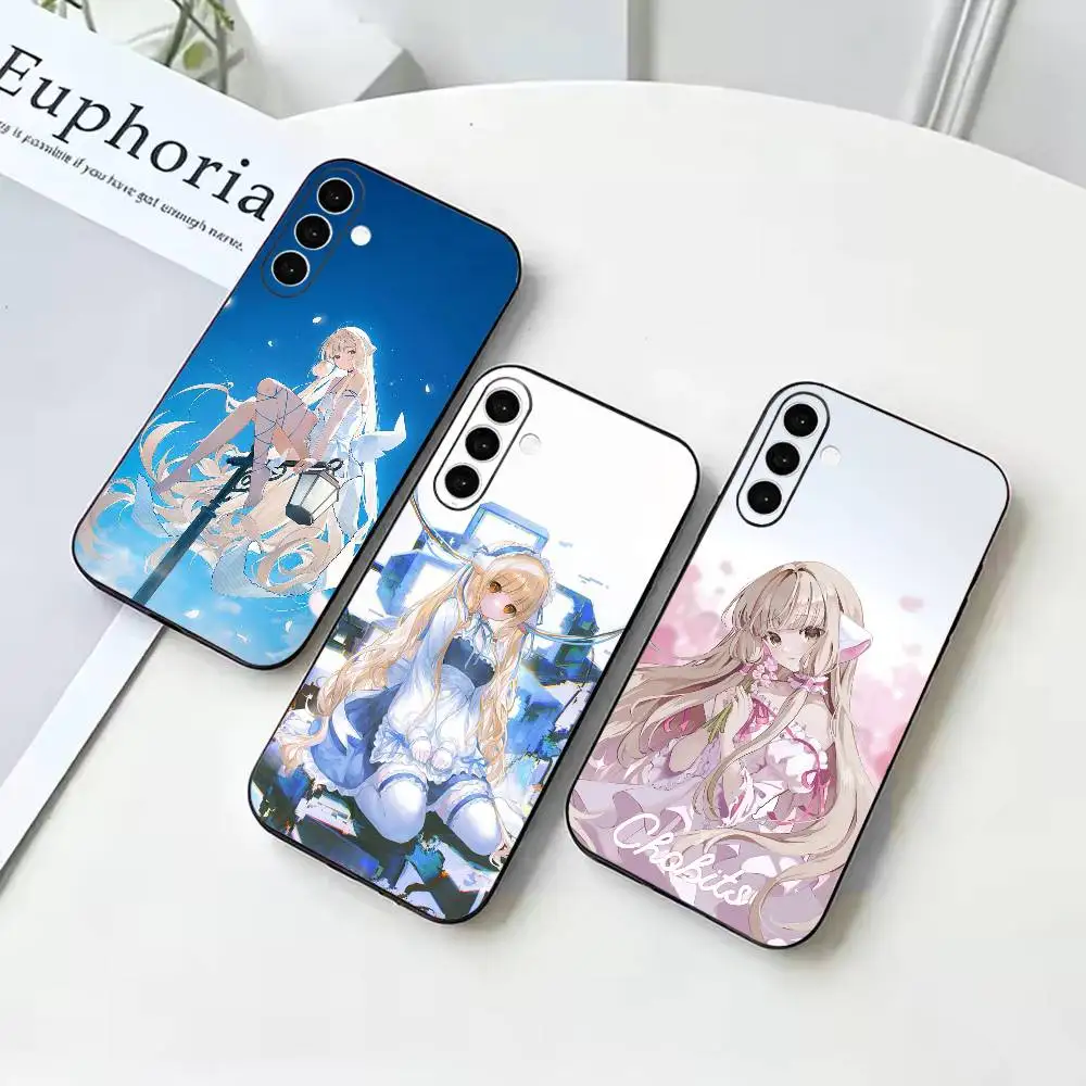 Anime C-Chobits Chi  Black Soft Silicone Phone Case For Samsung Galaxy A73 72 71 70 53 52 51