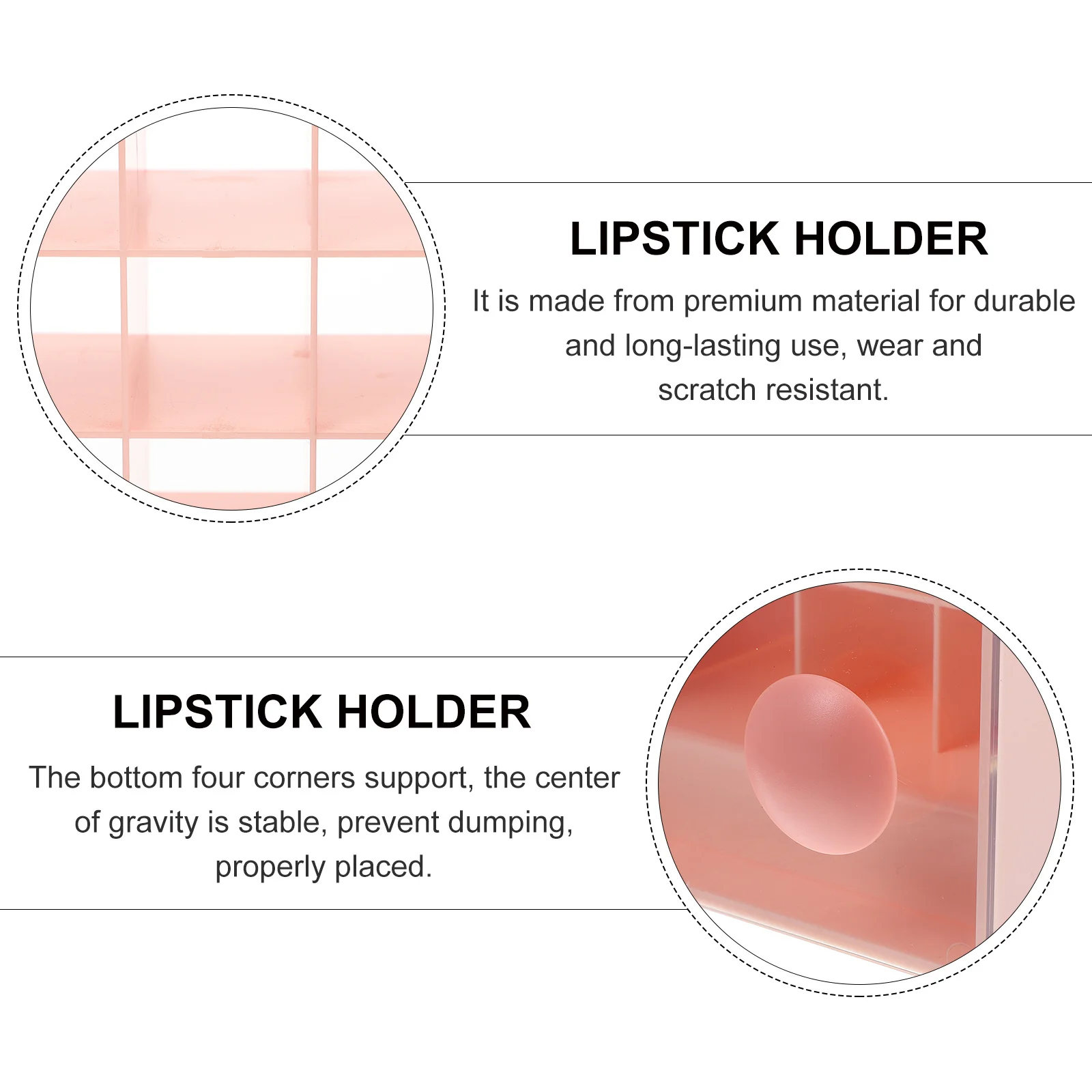 Caja expositora de lápiz labial, 18 compartimentos, Material premium, estructura robusta, diseño compacto, organizador de maquillaje, soporte para lápiz labial