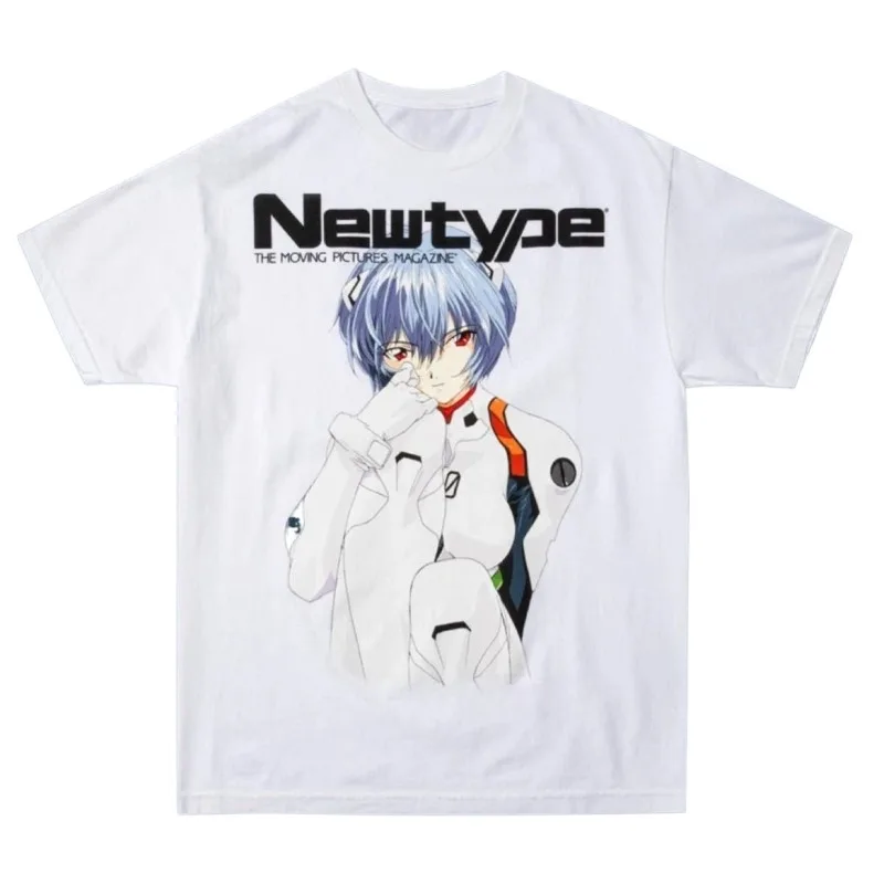 Neues Century Evangelion Ayanami Y2K-T-Shirt für Herren, New Century Evangelion, Sommer, neuer Anime-Stil