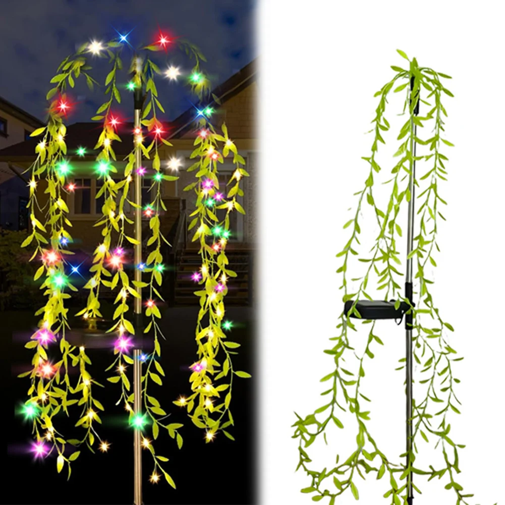 

Outdoor Solar Willow Tree Light Waterproof Solar LED String Light Solar Twinkle Lights for Yard Patio Pathway Garden Decoration