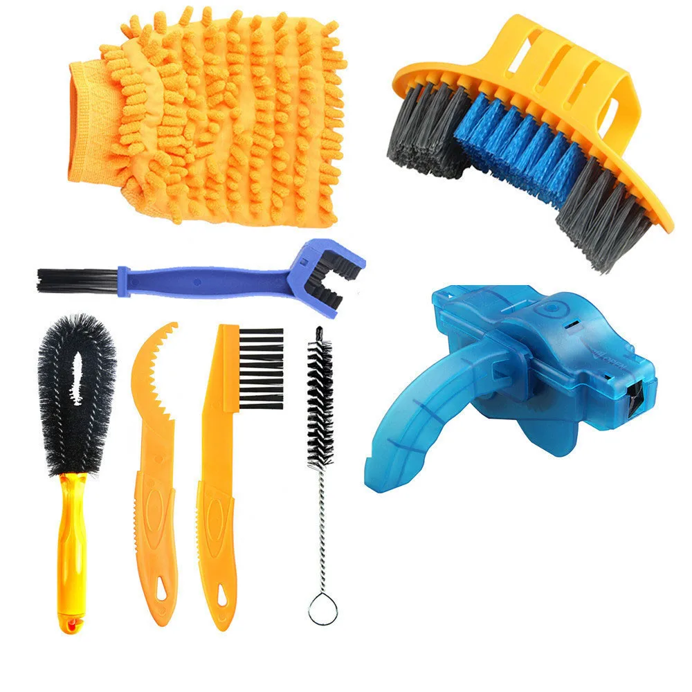 Chain Cleaner Cleaning Bicycle Chain Brush Wash Tool Set MTB Road Bike Protection Oil Chain Gear Grunge Brush for Mountain Bike