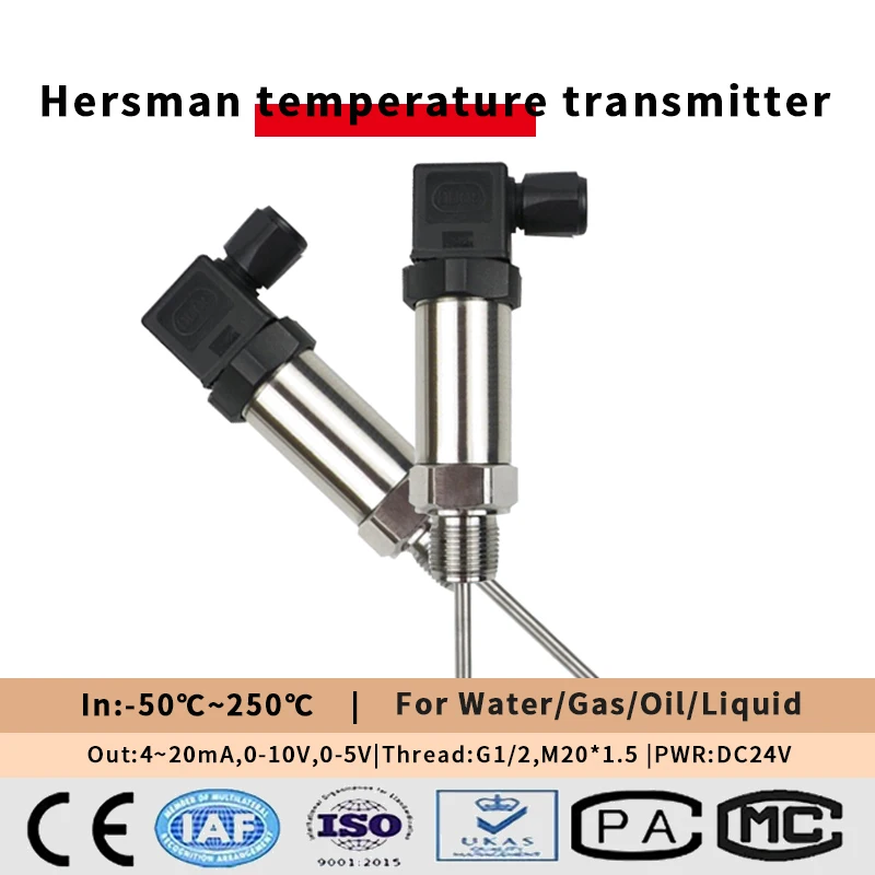 Integrated 0-10V Temperature Transmitter Thermal Resistance Thermometer PT100 rtd Temperature Sensor