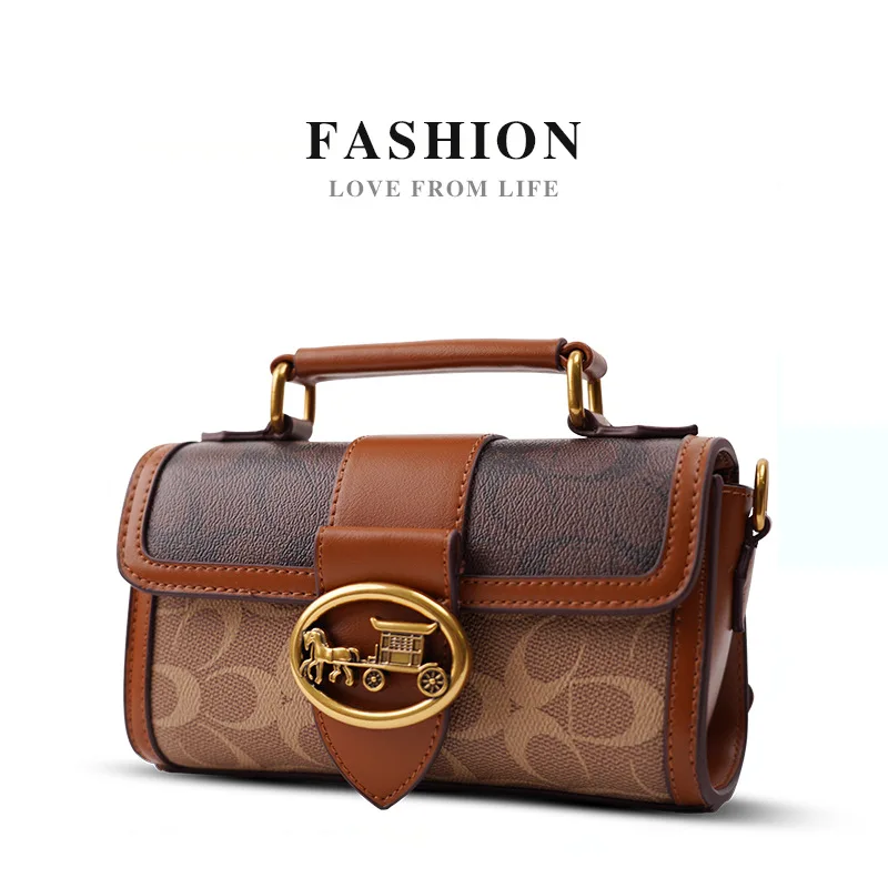 

Hot Selling Women's Niche Handbag Monogram Horse Carriage Pattern High-End Chain Underarm Bag Small Square Crossbody