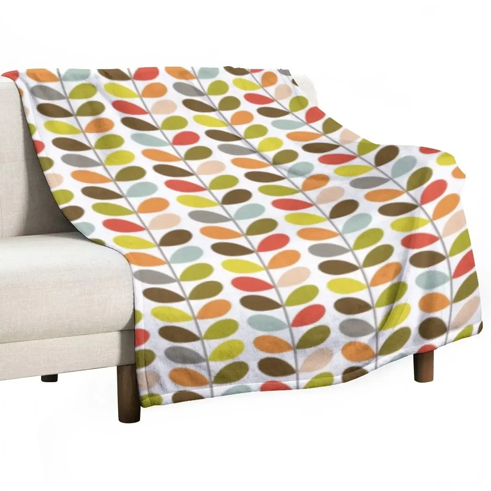 

orla kiely multi stem,kiely pattern, orla kiely design,colorful multi stem Throw Blanket Weighted Giant Sofa wednesday Blankets