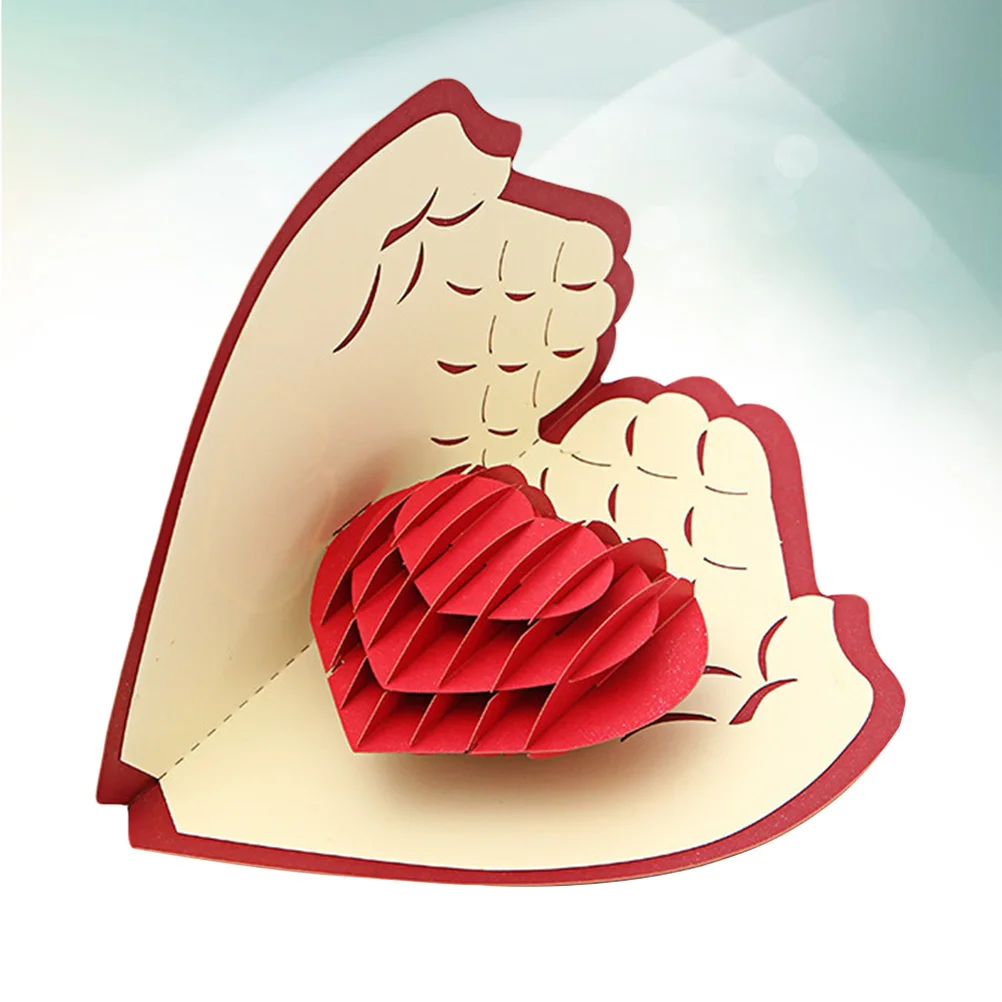 

3D Creative Paper Greeting Card Eco Friendly Valentines Day Memory Card Invitation Anniversary Greeting Cards