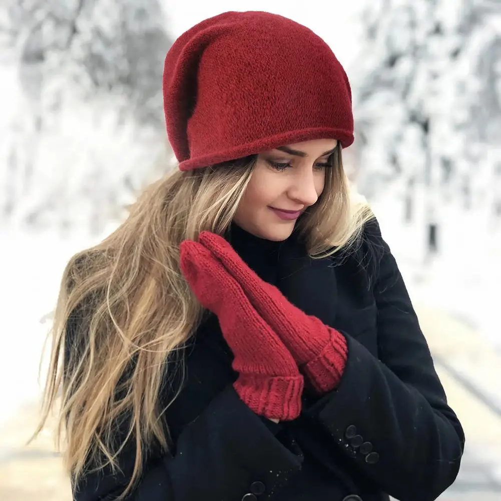 Winter Knitted Hats for Men Women Knitted Hat for Women Men Warm Winter Ski Cap Soft Cozy Skull Autumn Outdoor Hiking for Travel
