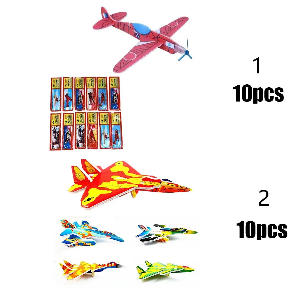 10 stks Kleur Willekeurig Prop Kids Kinderen Gift Montage Vliegende Gider Vliegtuigen Vliegtuig Modelvliegtuigen Vechter Vliegtuig speelgoed