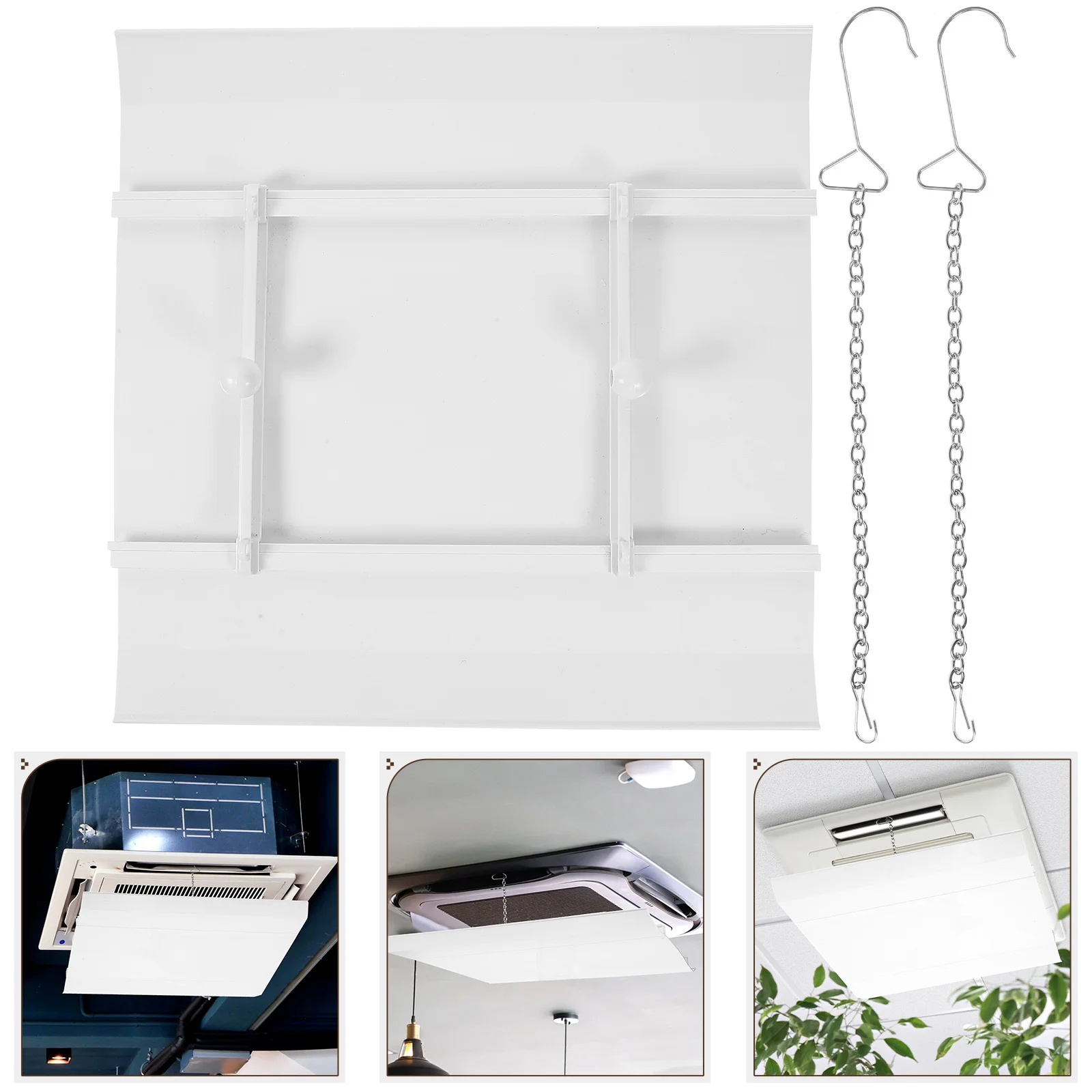 تكييف الهواء المركزي الرياح منحرف يربك ل 30x30 سنتيمتر مربع تنفيس متعدد زاوية قابل للتعديل البلاستيك لا اللكم سهلة #4