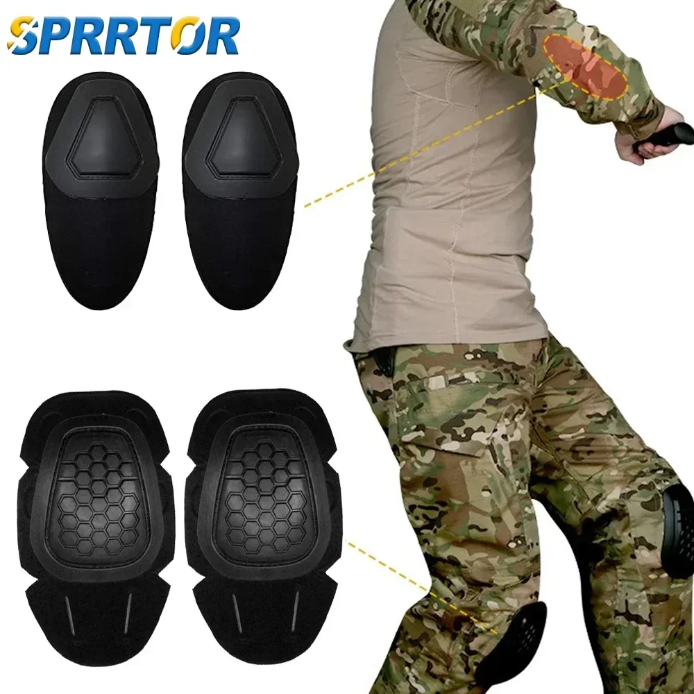 2024 New Tactical G4 Frog Suit Knee Pads Traning Elbow Support Paintball Airsoft Kneepad Interpolated Knee Protector Set