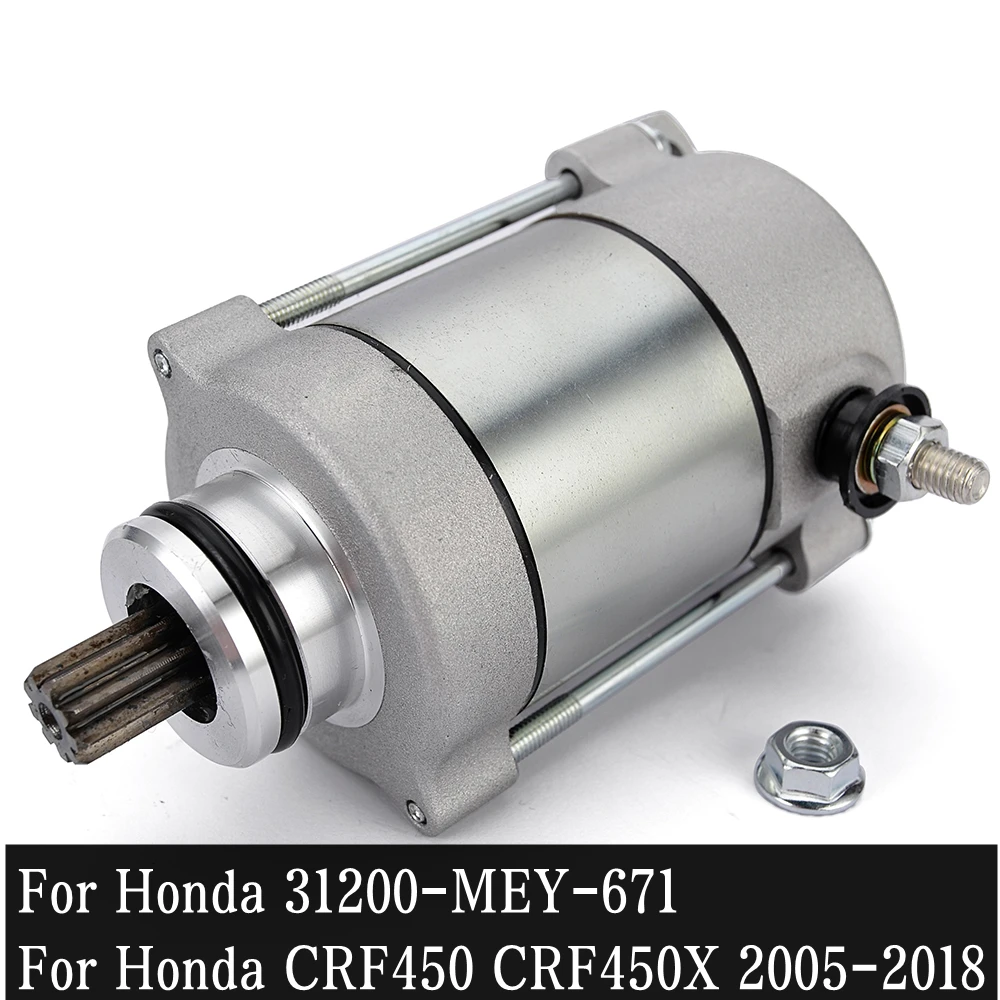 

Starter Motor For Honda CRF450 CRF450X 2005-2018 CRF 450 2010 2012 2013 2014 2015 2016 2017 CRF 450X 31200-MEY-671