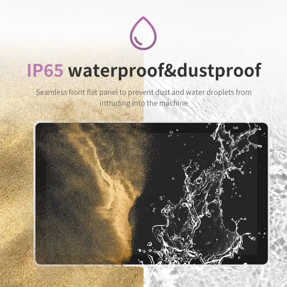 New IXHUB 15.6Inch PoE HD PC Industrial Embedded All In One Open Frame Panel HMI Screen IP65 Waterproof Rear Embedded Ubuntu