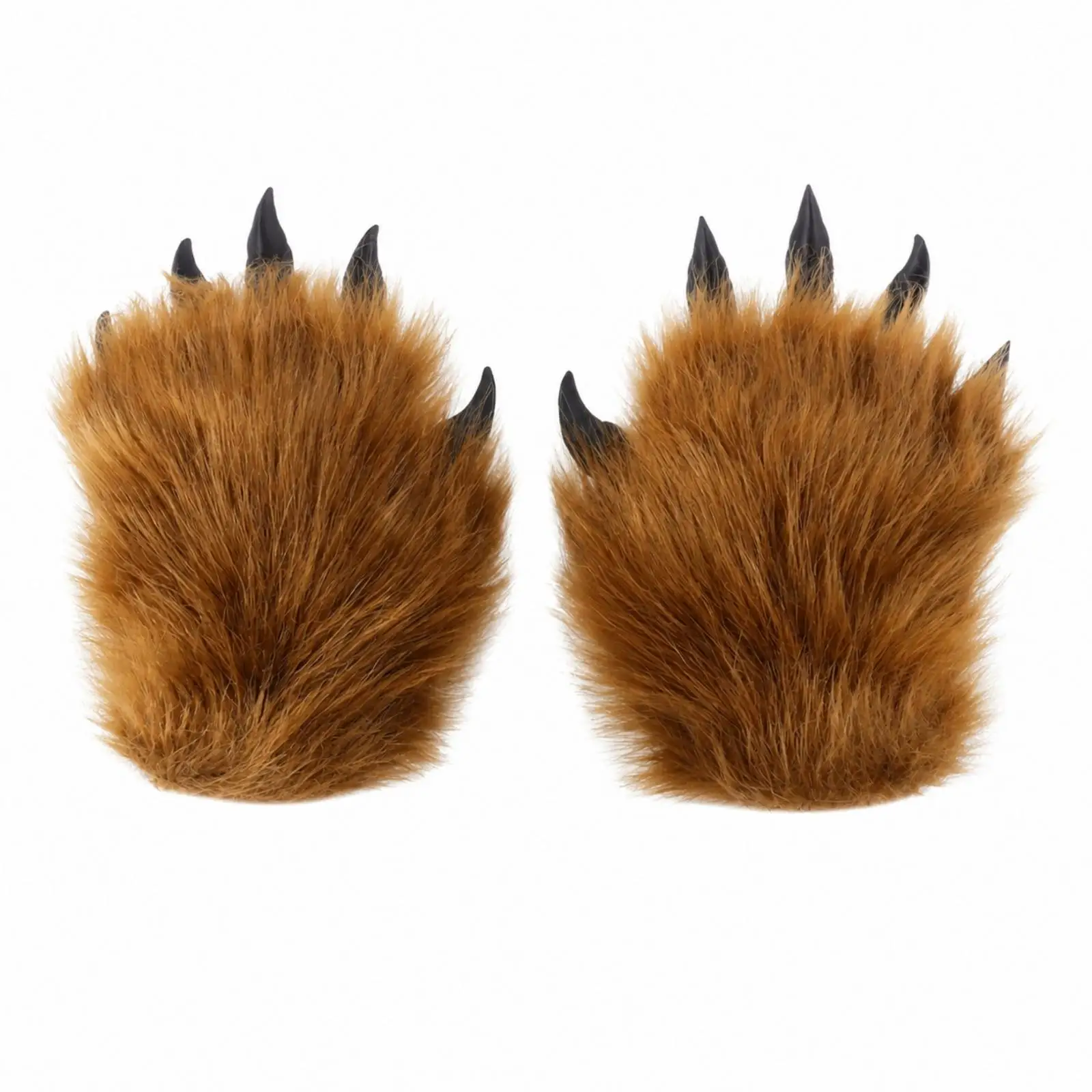 Beast Paw Gloves Faux Fur Claw Hand Wear for Costume Party Furry Monster Claws for Performance and Photography Fun