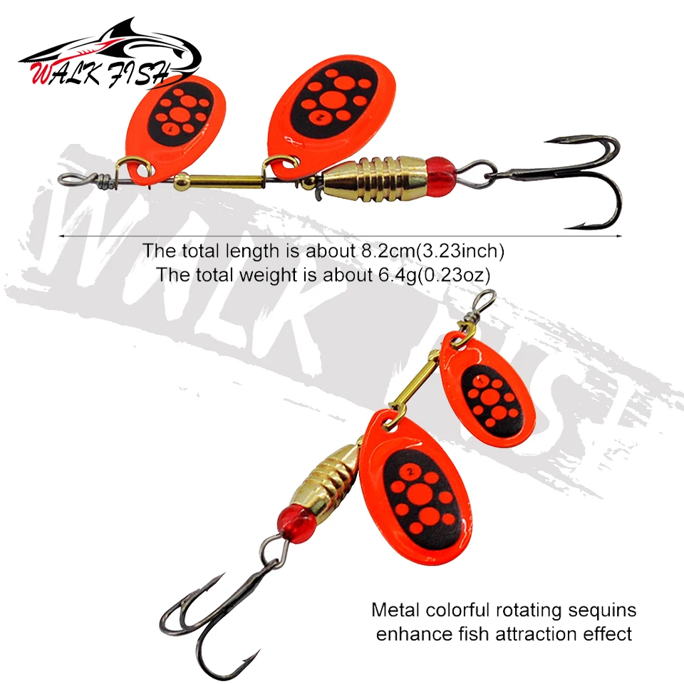 Walk Fish Cuchara doble rotación – Jig metálico para trucha y lubina - imagen 5