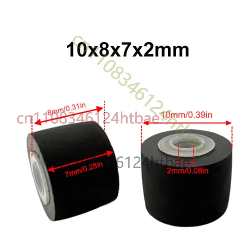 

10x8x7x2mm Import Rubber Pinch Roller Cassette Recorder Tape Deck Mechanism Repair Accessories