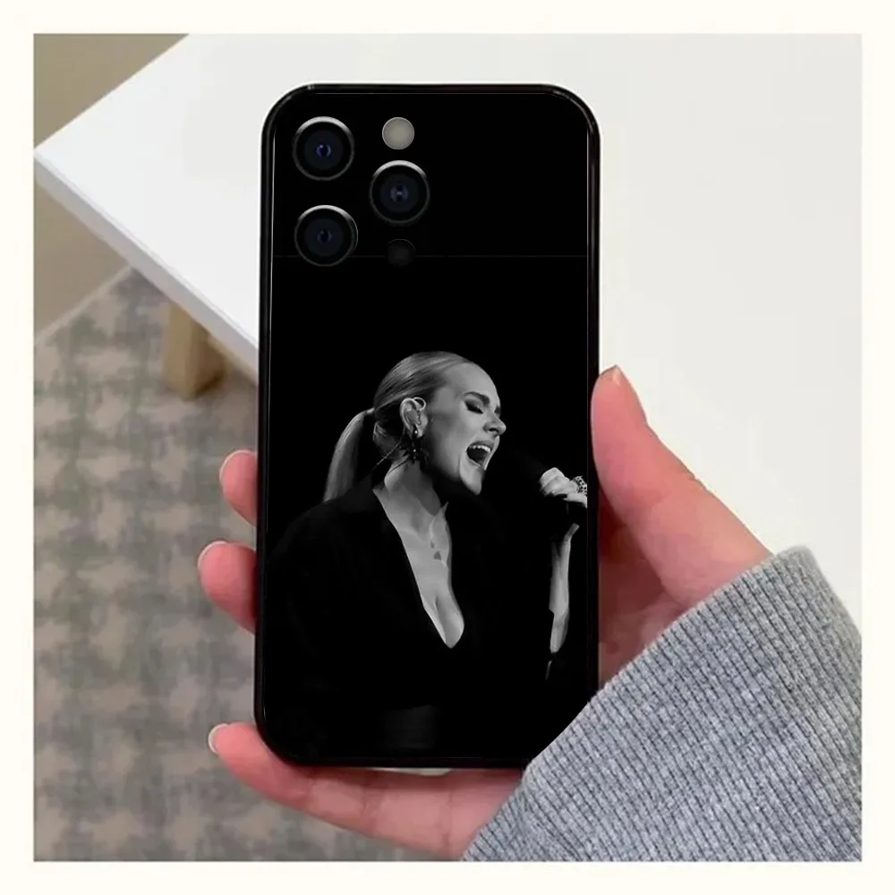 Singer A-Adele-E Phone Case For Apple iPhone 15,14,13,12,11,Pro,X,XS,Max,XR,Plus,Mini Soft Black Cover