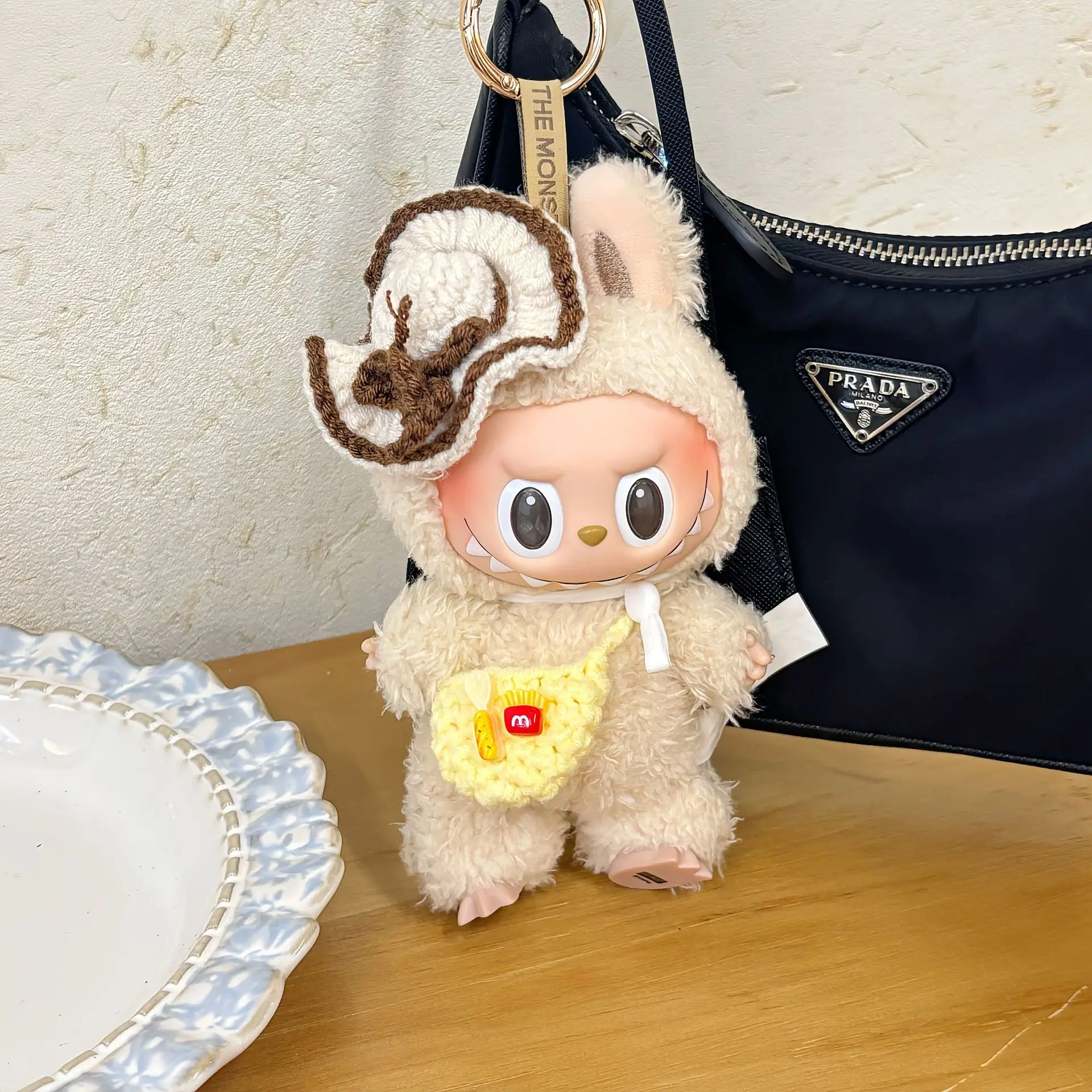 Labubu Baby Clothes Plush Doll Vinyl Doll 17cm Clothing Accessories Set Baby Clothes Suitable for Labubu Handmade